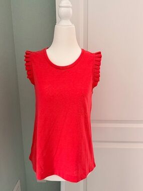 LOFT Coral/Red Sleeveless Top